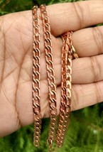 30 inch Pure Copper CURB CUBAN Chain Necklace, Healing Copper Jewelry, S... - $24.20