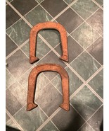 2 Forged Steel Wonder Brand Red Gaming Horse Shoe (Rusted &amp; Worn) Pre-Ow... - $9.99