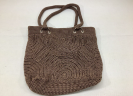 Brown Shoulder Tote Bag Hippie Large Knitted Sack Purse Satchel - $22.30