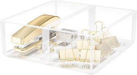 Clear Desk Accessories-A Modern Office Organizer W/A Removable Divider Is Great - £32.44 GBP