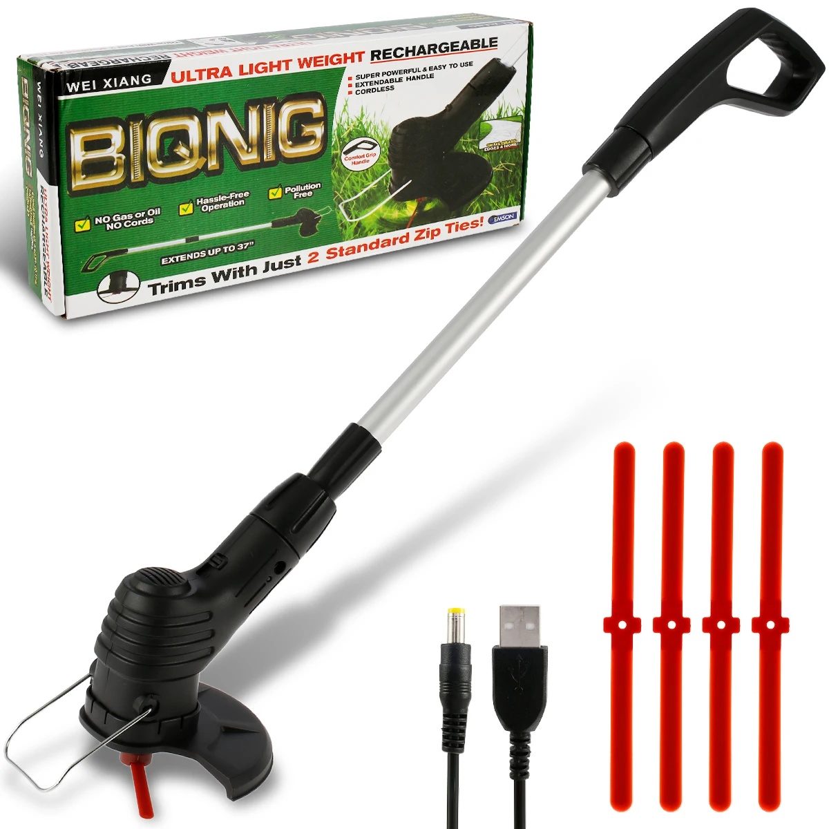 Cordless Weed Eater Rechargeable Electric Weed Wacker with 2000mAh Battery Hand- - £71.07 GBP