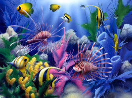 Art Giclee Printed Oil Painting Print Colorful underwater world  Picture... - $7.69+