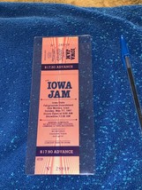 BON JOVI IOWA JAM UNUSED 1987 CONCERT TICKET Cinderella Jon Richie Sambo... - £11.75 GBP