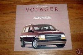1989 Plymouth Voyager Brochure (figures on back cover) - $1.50