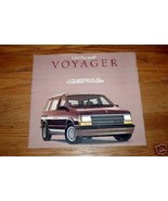 1989 Plymouth Voyager Brochure (figures on back cover) - $1.50