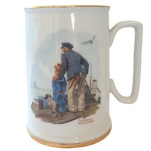 Norman Rockwell Stein Mug Sea Captain Japan Sea Porcelain Cup Looking Ou... - $17.81
