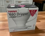 Hario V60 Ceramic Coffee Dripper Size 01 White Made In Japan For 1-2 Cups - $19.59
