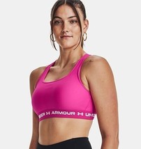 Under Armour Women&#39;s Crossback Mid Impact Sports Bra Rebel Pink XS NWT - €17,19 EUR
