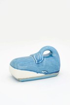 White Blue Whale D7307 Ceramic Butter Dish 7.5 X 3.9&quot; - $34.65