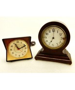 Lot of 2 Vintage Clocks, Westclox Alarm, New Haven Mini Mantel, For Part... - £23.02 GBP
