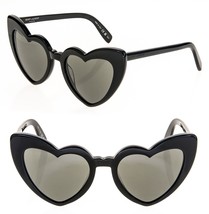 Saint Laurent Loulou 181 Ysl SL181 Black Heart Sunglasses Shield Unisex 001 54mm - £340.22 GBP