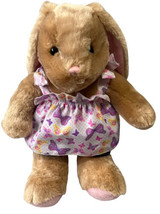 Easter Bunny Build A Bear 14” Plush With Butterfly Dress And Denim Shorts - $20.00