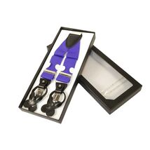 ELEGANT Suspenders Clip on and Button Option for Slacks or Suit Pants Purple image 1