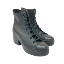Converse Women&#39;s Chuck 70 De Luxe Heel Sneakers A06145C Black Leather Si... - $85.49