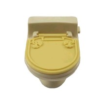 2008 Fisher Price Loving Family Dollhouse Bathroom Toilet Yellow Lid Opens - $9.94