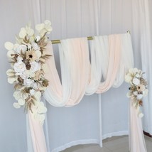 Ivory Elegance Wedding Arch Floral Decor - Set of 2 - £54.50 GBP