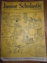 Vintage Junior Scholastic Thanksgiving November 19, 1952 - $8.20 CAD