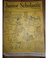 Vintage Junior Scholastic Thanksgiving November 19, 1952 - $5.99