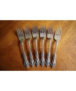 Lot 6x Oneida Community Brahms Salad Forks Stainless 6.75&quot; Betty Crocker... - $799.16 MXN
