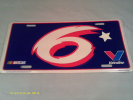 (N1) NASCAR #6 METAL LICENSE PLATE VALVOLINE - £4.32 GBP