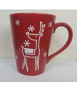 Vintage Red Christmas Mug with Deer 4.75 Inches Marks and Spencer - £11.82 GBP