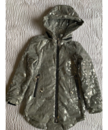 Jan Steen Parka Silver with Detachable Hood Waterproof Girl's Size 128 - $23.66