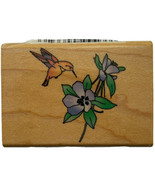Columbine with Hummingbird Wildlife Comotion Rubber Stamp 332 Vintage 19... - $14.64 CAD