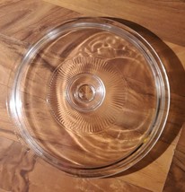 Vtg Pyrex G1C A Corning Ware for 2.5 QT Clear Glass Ribbed Replacement Lid - £15.47 GBP