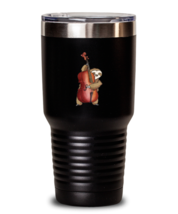 30 oz Tumbler Stainless Steel Insulated  Funny Sloth Playing Upright Bass  - £25.77 GBP