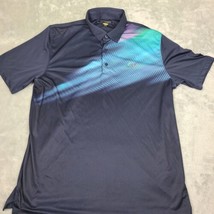 Greg Norman Golf Shirt Play Dry  Performance Sz X-Large Blue Striped Pat... - £11.23 GBP