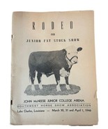 Rodeo &amp; Junior Fat Stock Show Lake Charles Louisiana 1946 Advertisements... - £17.28 GBP