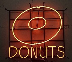 New Donuts Coffee Sweet Bakery Food Shop Open Light Neon Sign 24&quot;x20&quot;  - £199.83 GBP