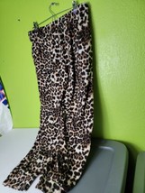 White Birch Animal Print Womens Pants Cheetah Leopard 1X Plus Sleepwear - £19.53 GBP