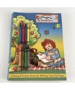 Classic Raggedy Ann &amp; Andy Coloring Activity Book Crayons Vintage 2003 P... - $24.70