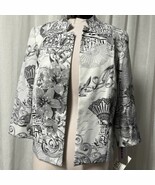 Alia Women&#39;s Blazer White w/ Black &amp; Gray Print Size 10 NWT - $23.76