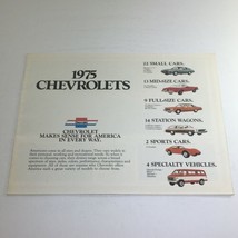 1975 Chevrolet full line Vega LX Notch-back Dealership Car Auto Brochure... - $6.37