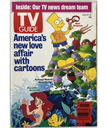 Simpons Little mermaid LOVE AFFAIR WITH /CARTOONS MAG: TV GUIDE 06/09/1990 - £22.71 GBP