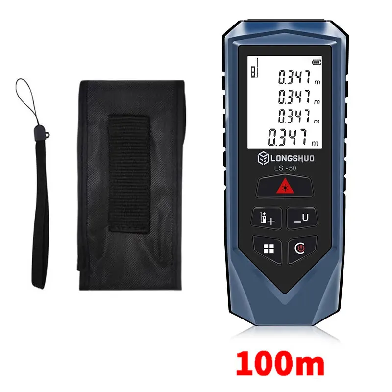 LONGSHUO Laser Distance Meter  Digital 50m 100m Rangefinder Laser Tape Range Fin - £221.50 GBP