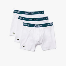 Lacoste Bóxer Informal 3 Paquete Algodón Elástico Blanco Men&#39;s 6H3420-51... - $22.00