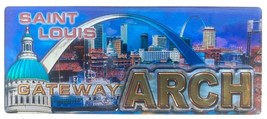 Gateway Arch St Louis with Raised Icon Fridge Magnet - £6.24 GBP