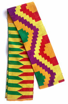 Handwoven Kente Sash Kente Scarf Asante Stole African Art African Textile Cloth - £26.33 GBP