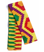 Handwoven Kente Sash Kente Scarf Asante Stole African Art African Textil... - $45.11 CAD