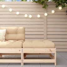 Garden Footstool Beige, Natural Wood - $160.49