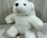 Jimmy small mini 6&quot; plush white vintage polar bear stuffed animal teddy - $12.86