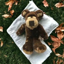 Vintage Shamitoy Chunk Eas Stuffed Plush Brown Teddy Bear w/ Chocolate On Nose - £15.49 GBP