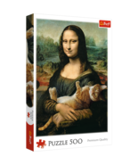 500 Piece Jigsaw Puzzles, Mona Lisa and a Purring Kitty, Da Vinci Puzzles, Art - $16.88