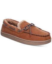 Club Room Men's Moccasin Slippers in Tan-Small 6-7 - $18.99