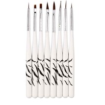 8Pcs/Set UV Gel Nail Art Brush Polish Painting Pen Brush For Manicure DIY Hot US - £5.52 GBP
