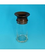 Walnut and Glass Vase - £26.82 GBP