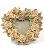 3D Picture Frame Rose Heart Resin Signed fits 3.5 x 5 photo Vintage 1991 - $36.31 CAD